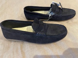 Mocasines niño ante azul. TEX. T37