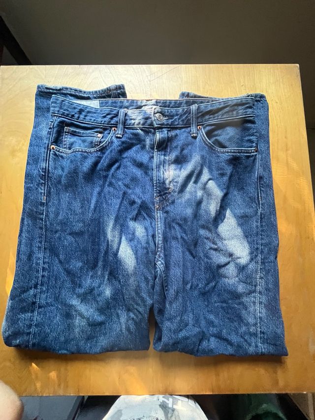 Pantalón Loose Fit Denim H&M Azul