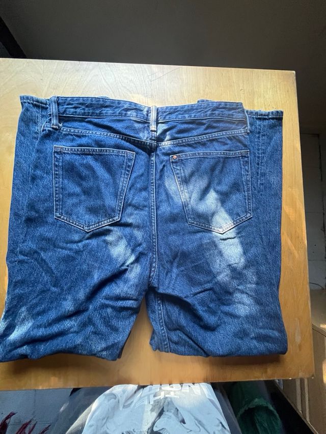 Pantalón Loose Fit Denim H&M Azul