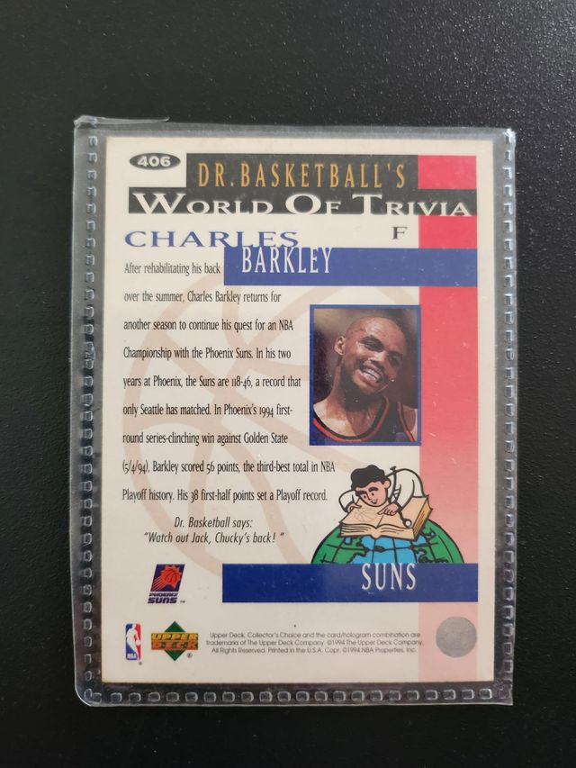 Tarjeta Charles Barkley Upper Deck Collector's Cho