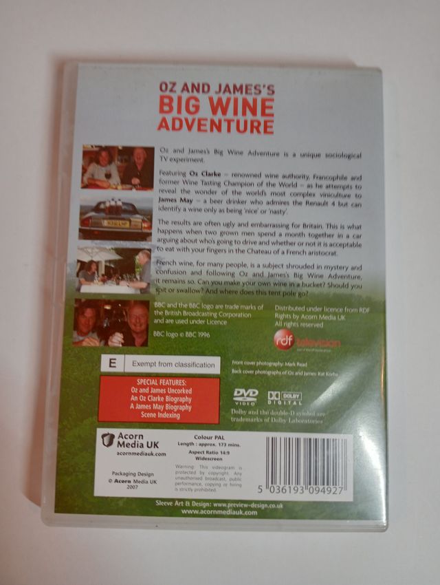 Oz and James's Big Wine Adventure DVD