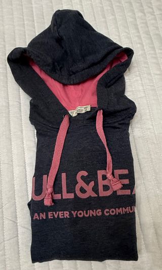 Sudadera Pull&Bear Gris y Rosa