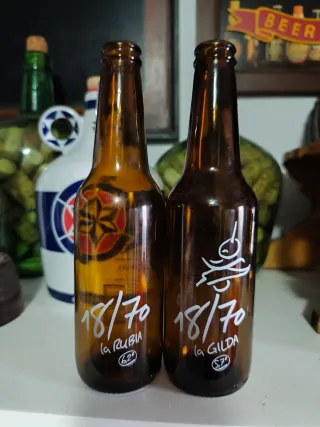2 Bottiglie di Birra Vuote 18/70