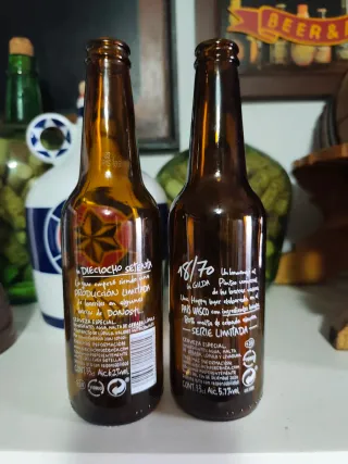 2 Bottiglie di Birra Vuote 18/70
