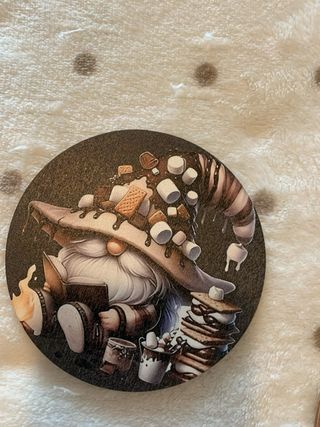 Set sottobicchieri in legno a tema caffè