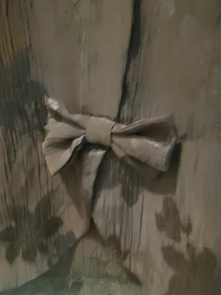 Conjunto negro blusa lazo y falda Talla 48 Ideal