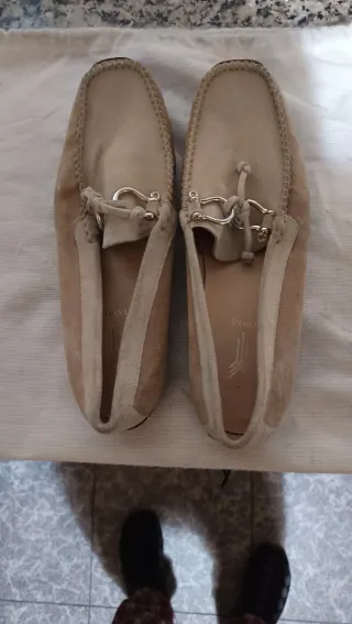 Mocasines de mujer beige