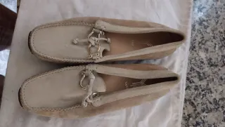 Mocasines de mujer beige
