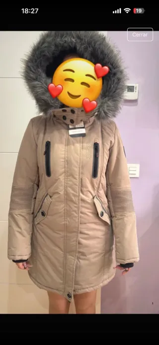 Chaqueta Geographical Norway Beige Mujer