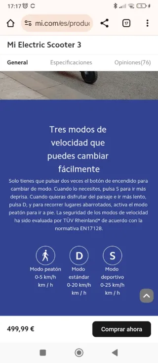 Patinete Xiaomi Pro 3, usado 3 veces