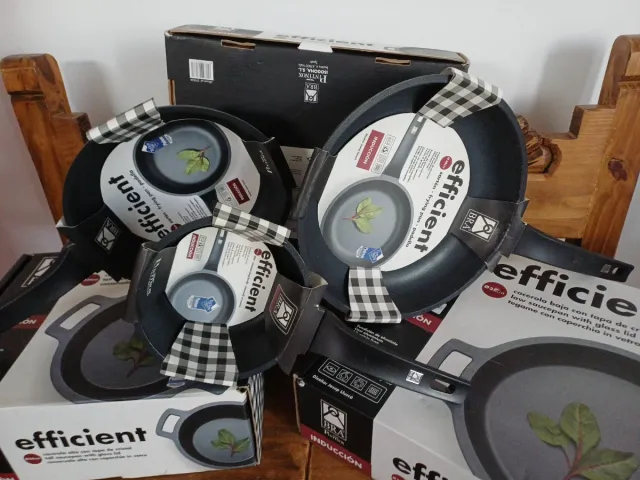 Juego 2 Sartenes y Cazo BRA Inducción Antes 179€