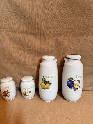 Set di aceto e olio in porcellana