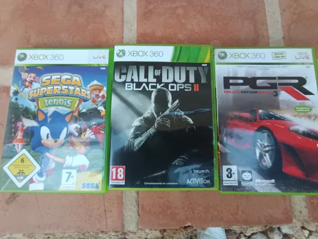 Lote di 3 giochi Xbox 360: Sega, Call of Duty, PGR