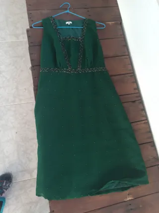 Vestido premamá T38 ceremonia verde