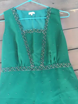 Vestido premamá T38 ceremonia verde