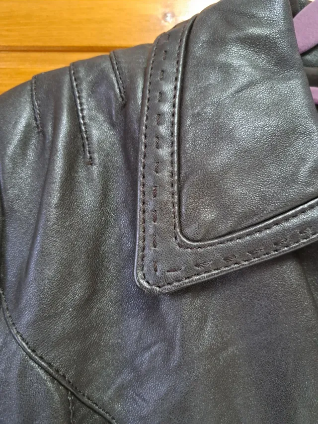 Chaqueta de auténtica piel marron