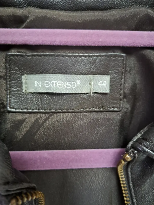 Chaqueta de auténtica piel marron