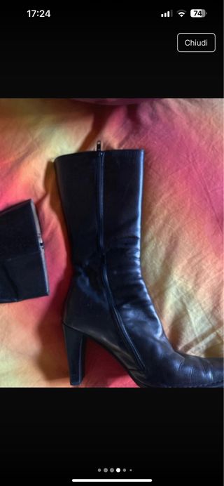 Stivali neri tacco alto Di Valentina