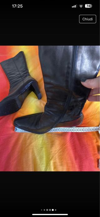 Stivali neri tacco alto Di Valentina