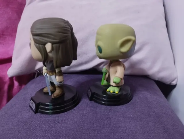 2 Funko Pop Star Wars Rey y Yoda