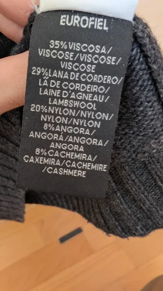 Jersey de Cachemir Pedro del Hierro negro y gris