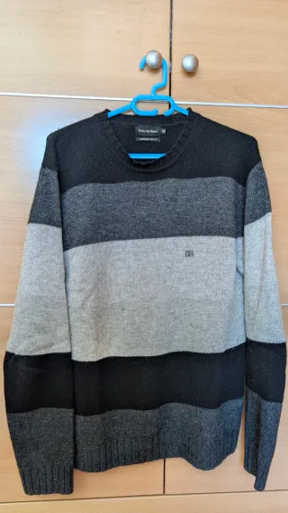 Jersey de Cachemir Pedro del Hierro negro y gris