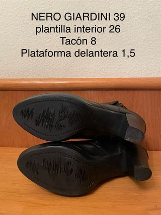 NERO GIARDINI - Botines tacón negros 39