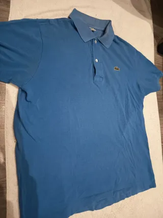 Polo Lacoste Azul Vintage Talla L