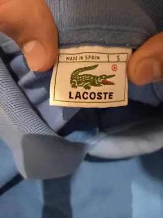 Polo Lacoste Azul Vintage Talla L