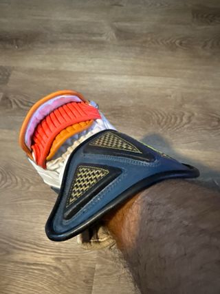 Guantes Moto Garibaldi Cuero Azul Naranja Talla M