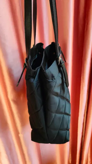 Borsa a spalla Prada trapuntata Tessuto Vela