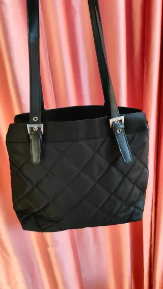 Borsa a spalla Prada trapuntata Tessuto Vela