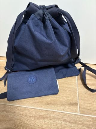 Mochila Pepe Jeans azul con estuche