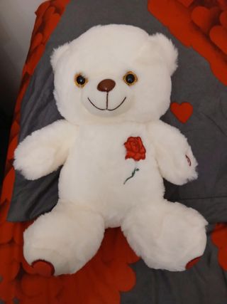 Orsacchiotto LED Luminoso con Cuore e Rosa