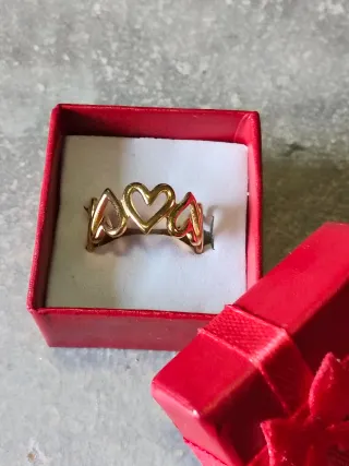 Anillo Corazones Acero Inoxidable Ajustable