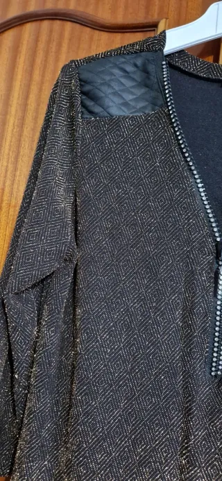 Vestido fiesta negro y dorado