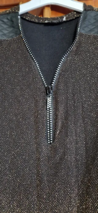 Vestido fiesta negro y dorado