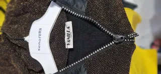 Vestido fiesta negro y dorado