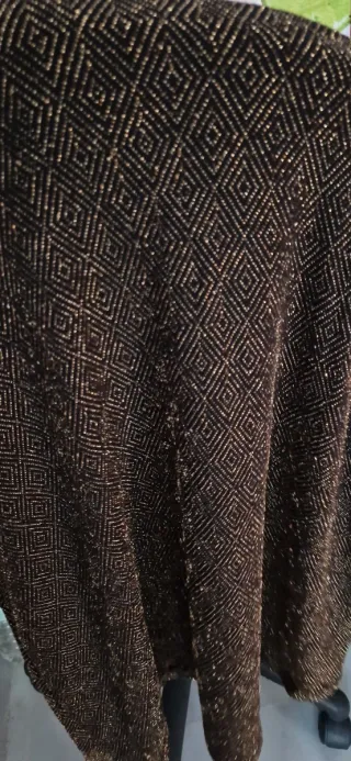 Vestido fiesta negro y dorado