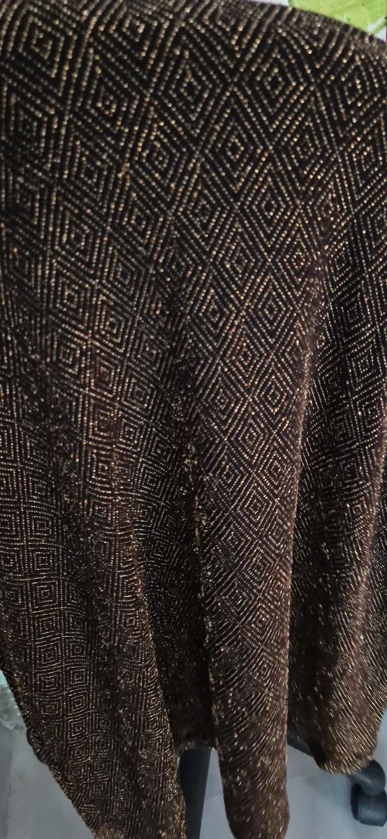 Vestido fiesta negro y dorado