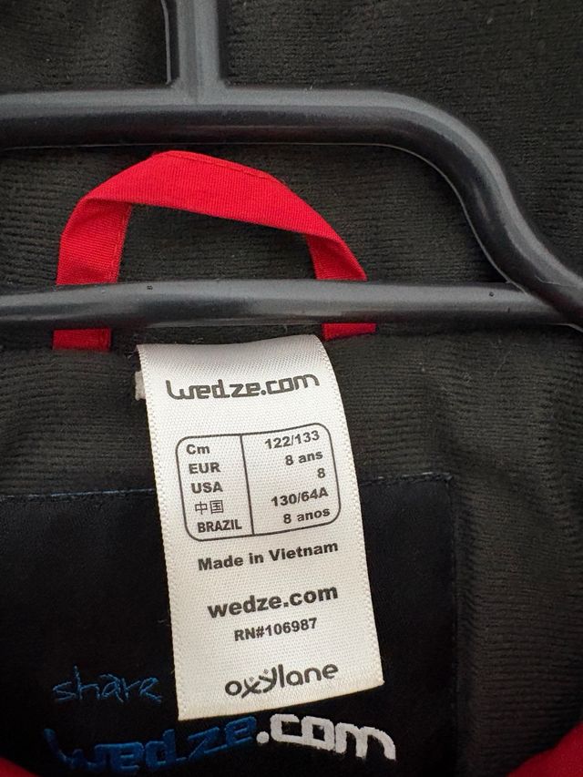 Anorak esquí niño Talla 8 años Wedze