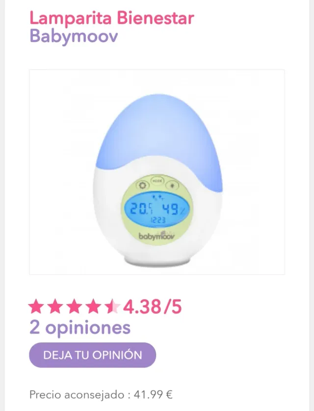 Lamparita Noche Bebé Babymoov Bienestar