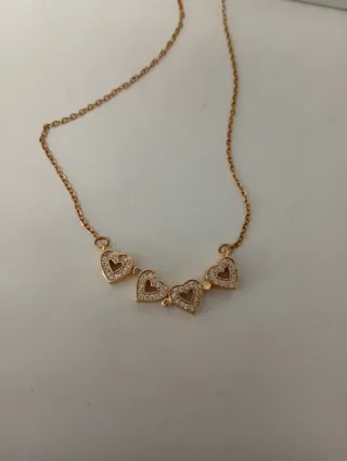 Colgante Corazones con Circonitas