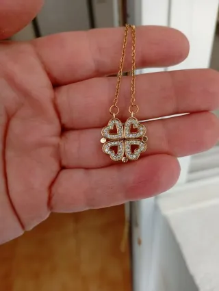 Colgante Corazones con Circonitas