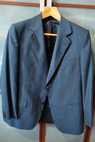 Traje de chaqueta azul caballero