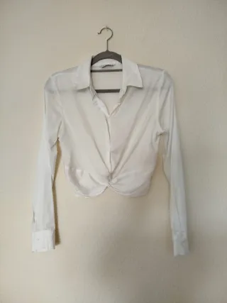 Blusa crop blanca