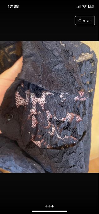 Camisa negra encaje  tendencia