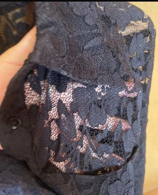 Camisa negra encaje  tendencia