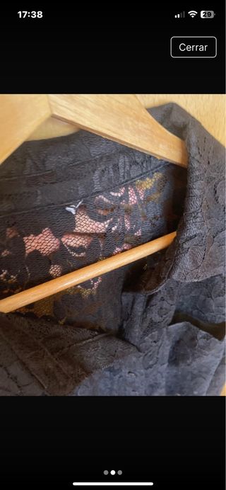 Camisa negra encaje  tendencia