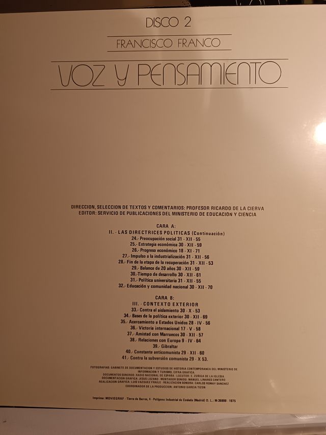 Voz y pensamiento de Franco